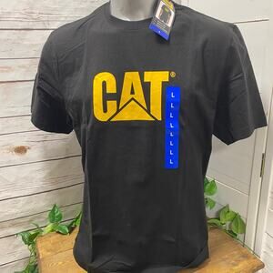 L Cat Caterpillar Heavy Dozer Machinery Equipment Logo Tee T Shirt Black Yellow